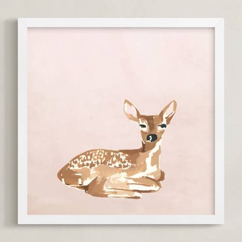 Enchanted Deer 1 Limited Edition Nursery Art Print by Teju Reval