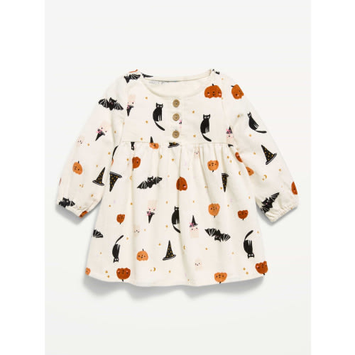 Printed Long-Sleeve Corduroy Dress for Baby | Old Navy