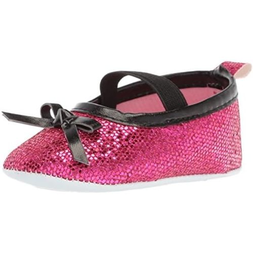 Luvable Friends Baby-Girl's Sparkly Mary Jane Crib Shoe