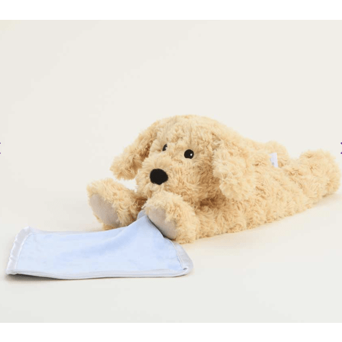 Golden Dog Security Blankie Warmies | Baby Blanket | Microwavable + Weighted