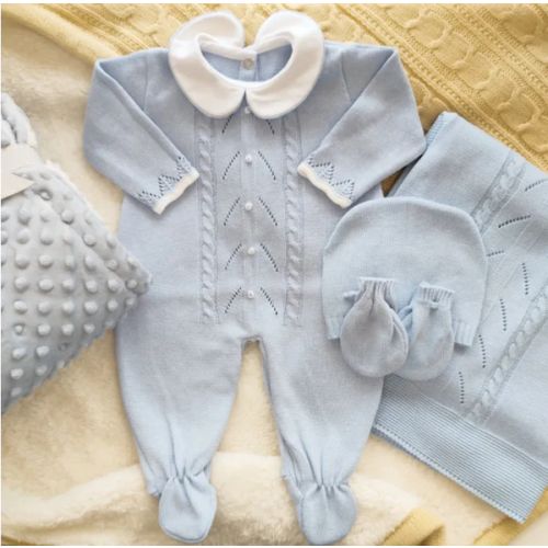 Spanish knitted Set -Blue