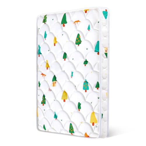 Mini Crib Mattress 38" x 24" x 4"- Firm Support and Comfort Premium Foam,Noiseless and Odorless,Hypoallergenic Mini Crib Mattress,Fits Mini and Portable Cribs,Dual Sided with Soft Breathable Fabric