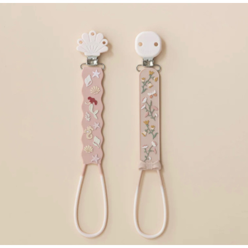 Beadless Silicone Pacifier Clip Set (2-Pack)