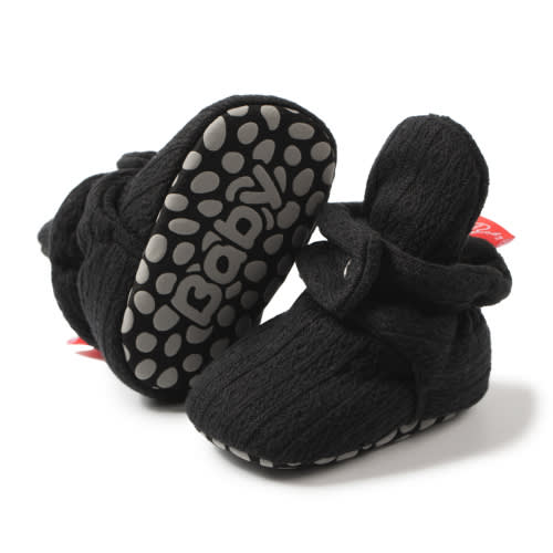 HsdsBebe Baby Girls Boys Cotton Boots Newborn Winter Cozy Fleece Booties Infant Socks Shoes for 0-18 Months