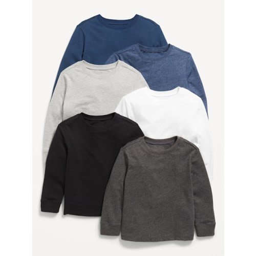 Long-Sleeve T-Shirt 6-Pack for Toddler Boys
