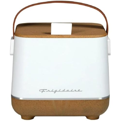 Frigidaire Portable Top Opening Lid Insulated 6-Can Mini Fridge Cooler, White Color, Compatible with 110v Wall outlet or 12V car adapter, EFMIS310-WHITE (Renewed)