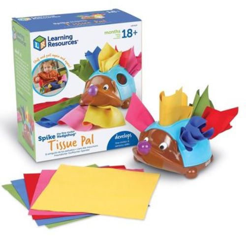 Learning Resources Spike the Fine Motor Hedgehog Tissue Time: Plastic Baby & Toddler Toys, BPA-Free, 11 Pieces