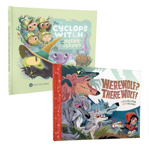 [PICTURE BOOK 2-BOOK BUNDLE] The Cyclops Witch and the Heebie-Jeebies + Werewolf? There Wolf! — Hazy Dell Press