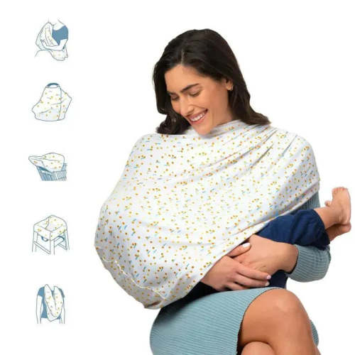 Munchkin - Antimicrobial 5-In-1 Cover - Quiet Skies
