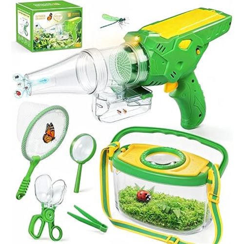 Bug Catcher for Kids Age 3-12, Bug Vacuum Catching Kit with Bug Collector