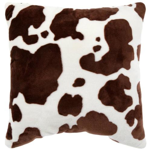 Cow Print Fleece Pillow