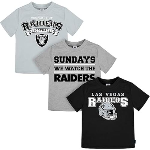 Gerber NFL Unisex-Baby NFL Short Sleeve Team Fan Tee Shirt, Pack of 3