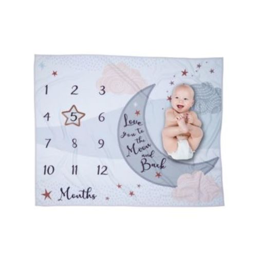 Baby Lambs and Ivy Goodnight Moon Milestone Photo Opportunity Soft Fleece Blanket