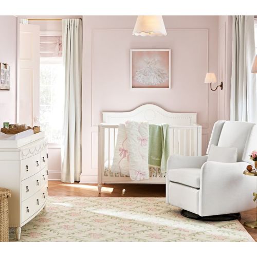 Pink Stripe Bow Baby Quilt | Pottery Barn Kids