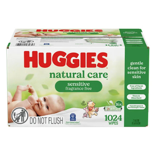 Huggies  Natural Care Sensitive Baby Wipes, 1024-count