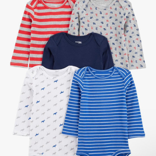 Simple Joys by Carter's Baby-Boys Long-Sleeve Bodysuit Pack of 5Bodysuit