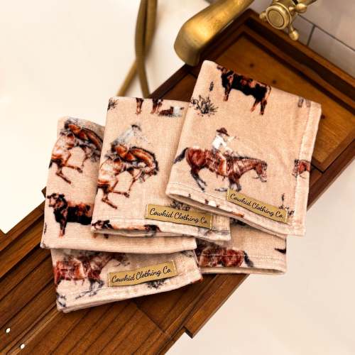 Cowboy Set of 5 Washcloths – Cowkid Clothing Company