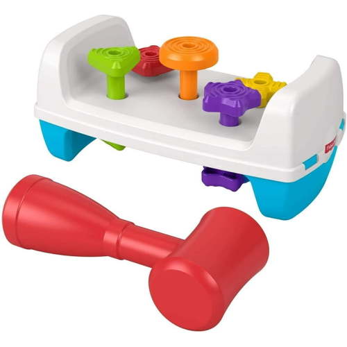 Fisher-Price Double-Sided Tap & Turn Activity Center with Toy Hammer
