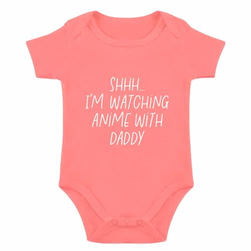 Shh I'm Watching Anime with Daddy Baby Bodysuit Funny Baby Bodysuit Unisex