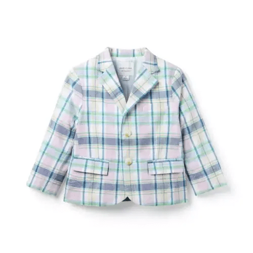 Boy White Plaid The Plaid Blazer by Janie and Jack