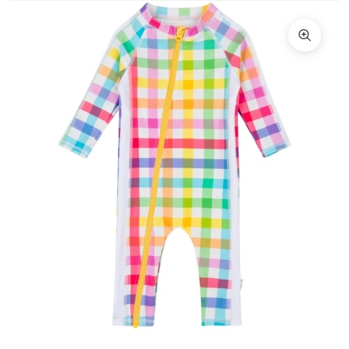 Sunsuit - Long Sleeve Romper Swimsuit | "Picnic Party"