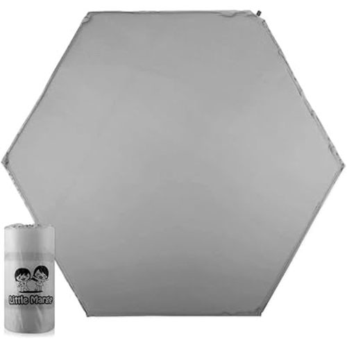 Hexagon Baby Playpen Mat – 59 Inch Pop N Go Playpen Compatible Plush Self-Inflating Play Pad – Comfortable Baby Play Yard Mattress - Playard Pad for Toddlers