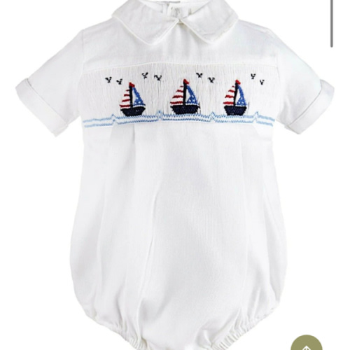 Smocked Boats Baby Boy Bubble Romper – Carriage Boutique