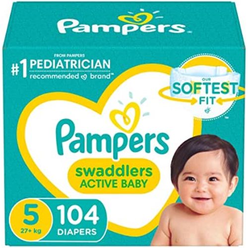 Pampers Swaddlers Active Baby Diaper Size 5 104 Count