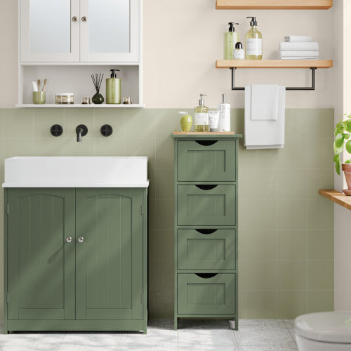 Sand & Stable™ Holtby 11.8" W x 32.3" H x 11.8" D Freestanding Storage Cabinet & Reviews | Wayfair