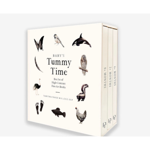 Baby's Tummy Time Book Box Set: A 3-Book Box Set of High-Contrast Art for Visual Stimulation at Tummy Time (Tabitha Paige Children's Book Series)