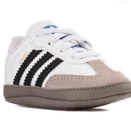 adidas Samba Crib Shoe - Baby - White / Core Black / Clear Granite | Journeys