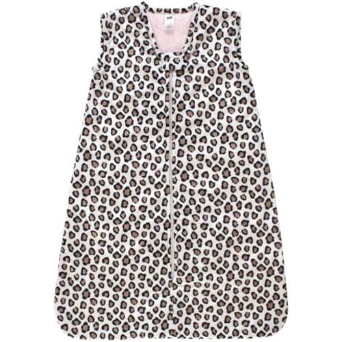 Hudson Baby Infant Girls Long Sleeve Plush Faux Fur Sleeping Bag, Wearable Blanket