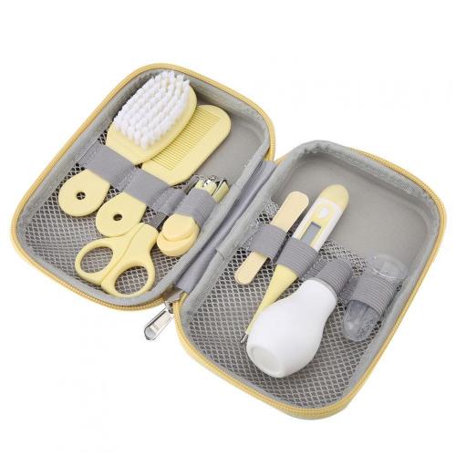 Tebru 8pcs Convenient Daily Baby Nail Clipper Scissors Hair Brush Comb Manicure Care Kit, Baby Manicure Kit, Baby Nail Clipper
