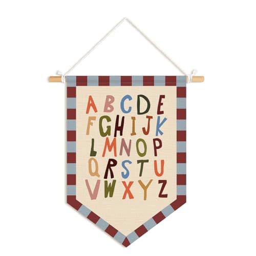 Toddler Room Decor, ABC Alphabet Posters Wall Pennants Banners | Educational Classroom Wall Hanging Flag for Kids Boys Girls Nursery Toddler Room Bedroom Playroom Preschool Decor