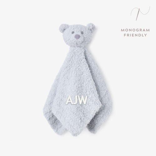 Feather Knit Blue Bear Security Blanket – Elegant Baby