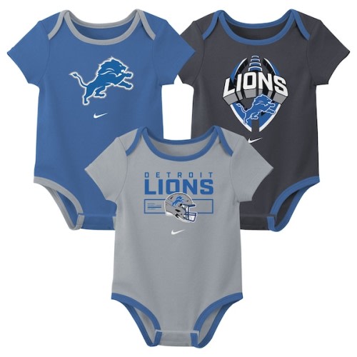 Newborn & Infant Detroit Lions Nike Three-Piece Bodysuit Set