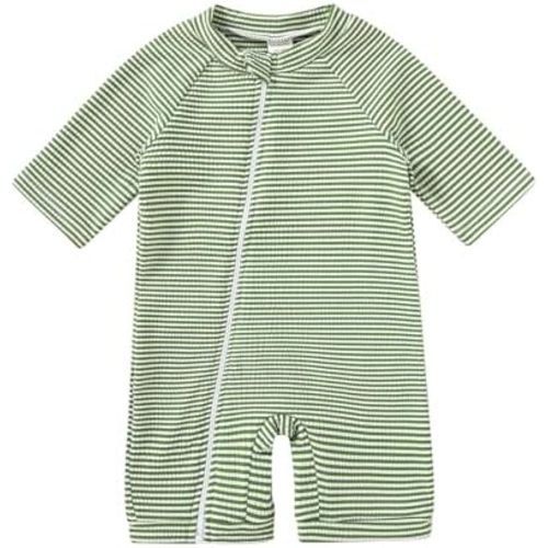 Baby Boys Swimsuit Toddler One Piece Zipper Bathing Suits Short Sleeve Rash Guard Swimwear