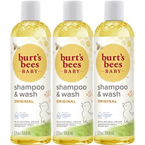 Burt's Bees Baby Shampoo & Wash Set, Tear Free Non Irritating Soap, Gentle Plant Based Formula, Pediatrician Tested, Original - 12 oz (Pack of 3)