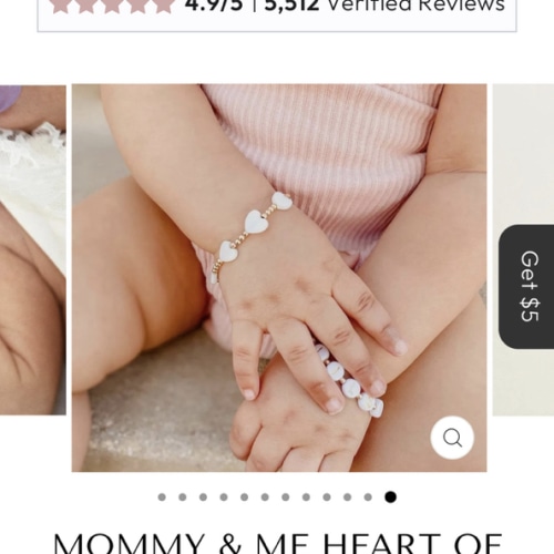 Mommy & Me Heart of Gold Bracelet - 14K Gold Filled | Reverie Threads
