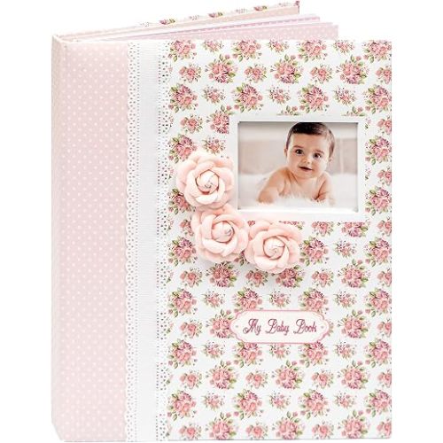 Baby Book Memory Girl - Baby Book Keepsake, Baby Memory Book and Album for Girl, Journal from Pregnancy to First 5 Years, Scrapbook to Record Memories, Milestones and Photos, Baby Memory Book (Pink)