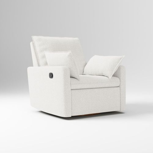 Paxton Pillow Recliner Manual  Performance Chunky Boucle White