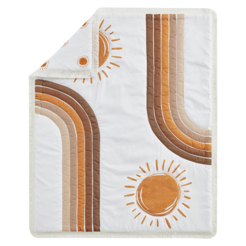 Sweet Jojo Designs Boho Sun White and Pumpkin 3 Piece Mini Crib Bedding Set by Sweet Jojo Designs | Wayfair