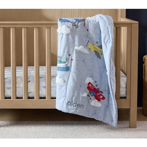 Airplane Baby Quilt – Vintage Planes | Pottery Barn Kids