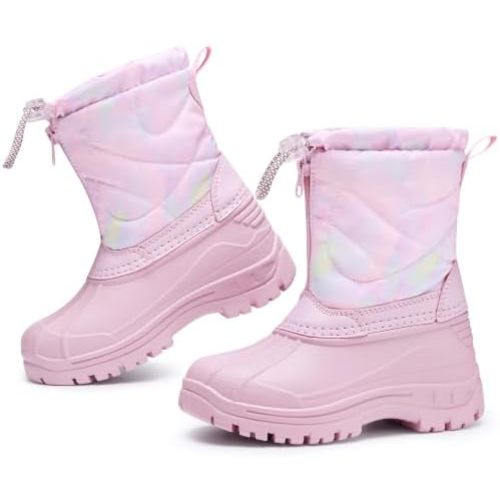 Stelle Girls Snow Boots with Zipper Kids Boys Winter Outdoor Boots