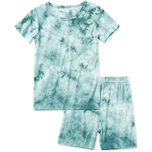 Jimonda Baby/Toddler Soft Sleepwear Short sleeve Kids Cool Pajama Outdoor 2-Piece Shirt&Shorts Casual sets Tie Dye PJ