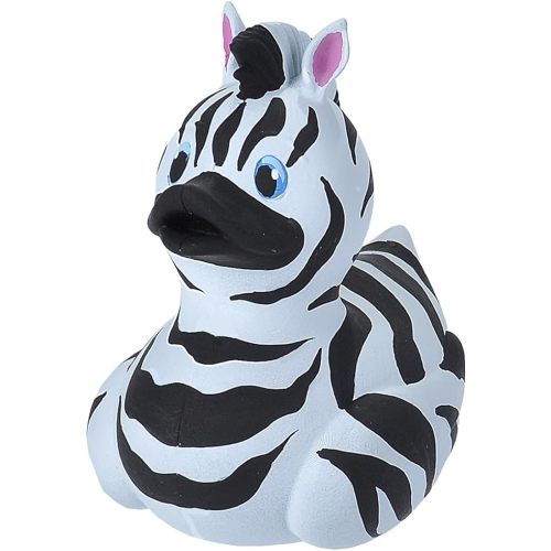 Wild Republic Rubber Duck Zebra - 4"