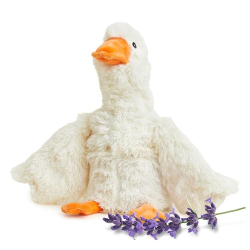warmies Microwavable & Weighted Stuffed Animals, Goose - Heated Stuffed Animal Plushie for Warmth & Comfort - Cute Soft Plush Toys for Adults & Children (Boys, Girls, Babies & Toddlers)