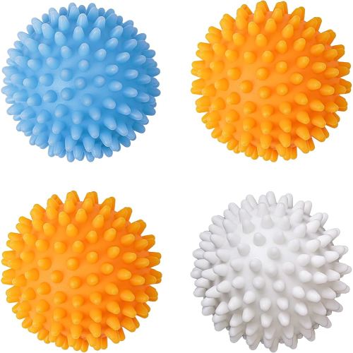 Reusable Laundry Dryer Balls Plastic Fabric Softener Dryer Balls Eco Friendly Alternatives Soften and Fluff Laundry Wrinkle Release… (Golden State)