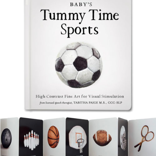 Baby's Tummy Time Sports: High-Contrast Fine Art for Visual Stimulation (Tabitha Paige Children's Book Series)