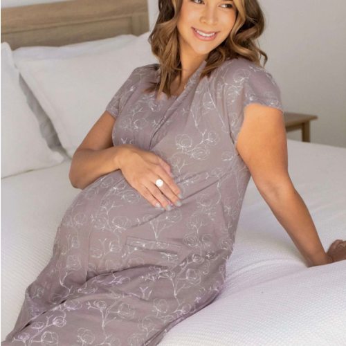 Universal Labor & Delivery Gown | Lilac Bloom - milk & baby – Milk & Baby